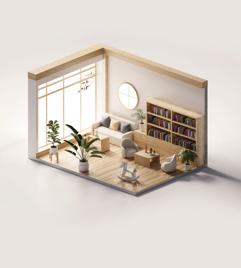 Digitales Home Staging, Virtuelles Home Staging, Grundriss, Grundrisszeichnung, Home Staging, Immobilienmarketing, Marketing, Myhomestage, Rendering