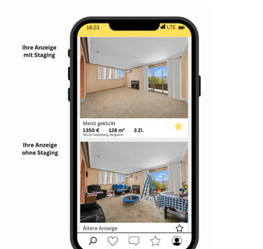 Entpersonalisierung Ihrer Anzeigen durch digitales Entrümpelungsstaging - MyHomeStage