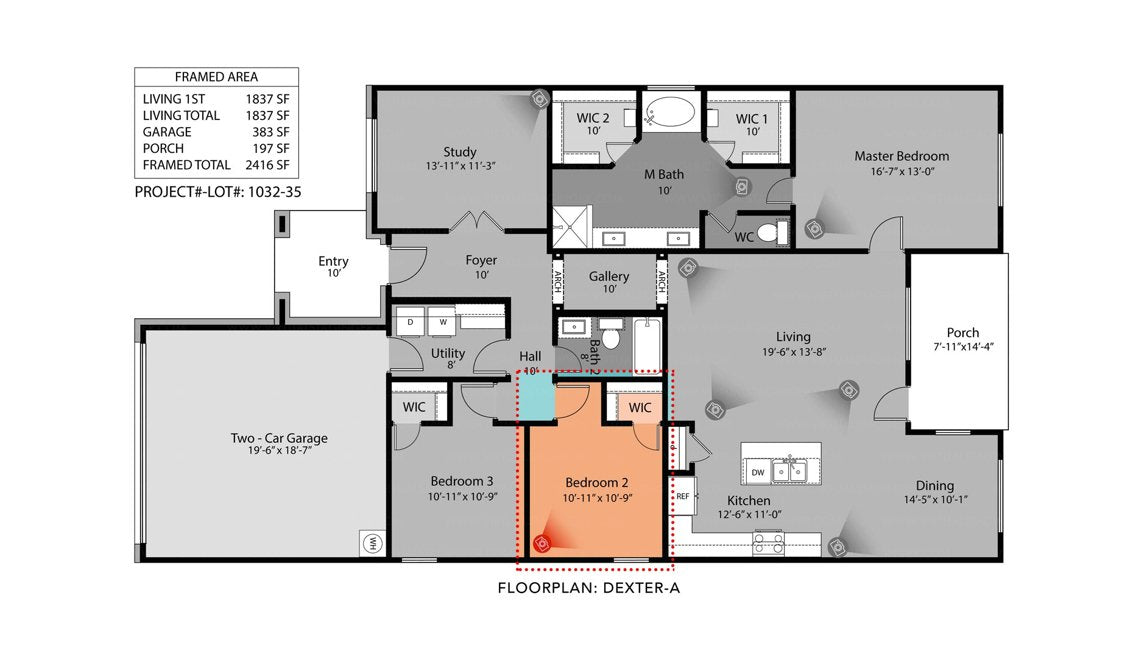 Grundrissplan 2D - MyHomeStage